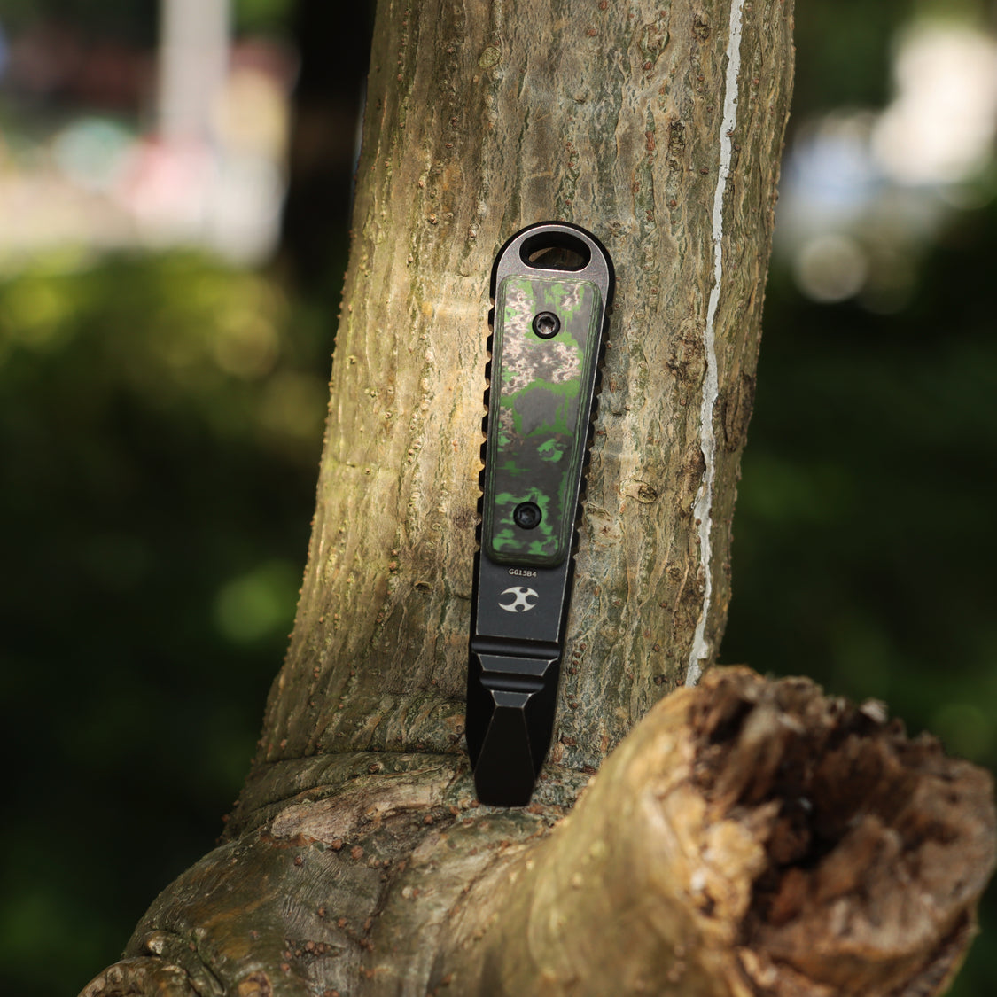 Kansept Kursor G015B4 Blackwash Titanium+Jungle Wear Fatcarbon EDC Tool