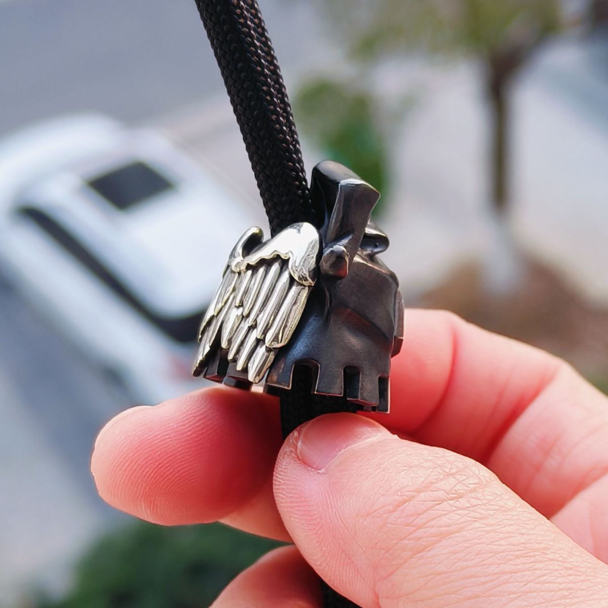 Alex Peshkov Mosol Mask Wing Bead Custom Knife Lanyard bead Limit