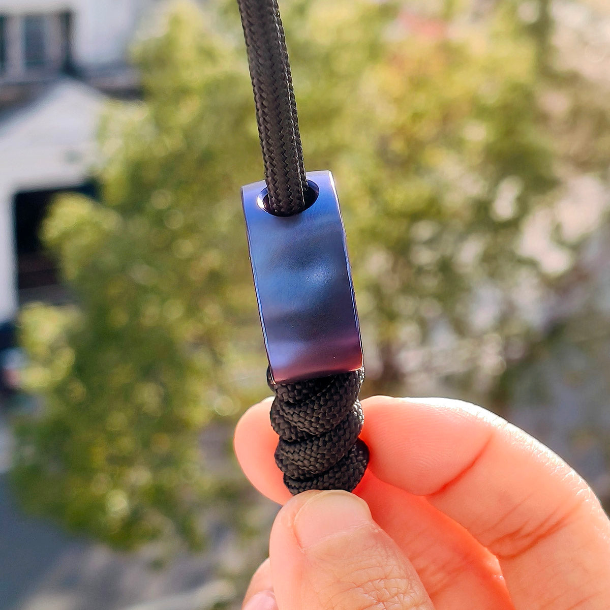 Cpprhd POP Bead Titanium Bottle Opener Limited Paracord Knife Lanyard Bead Anodized Purple