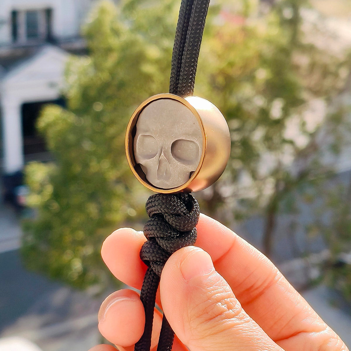 Cpprhd POP Bead Titanium Bottle Opener Limited Paracord Knife Lanyard Bead Anodized Brown