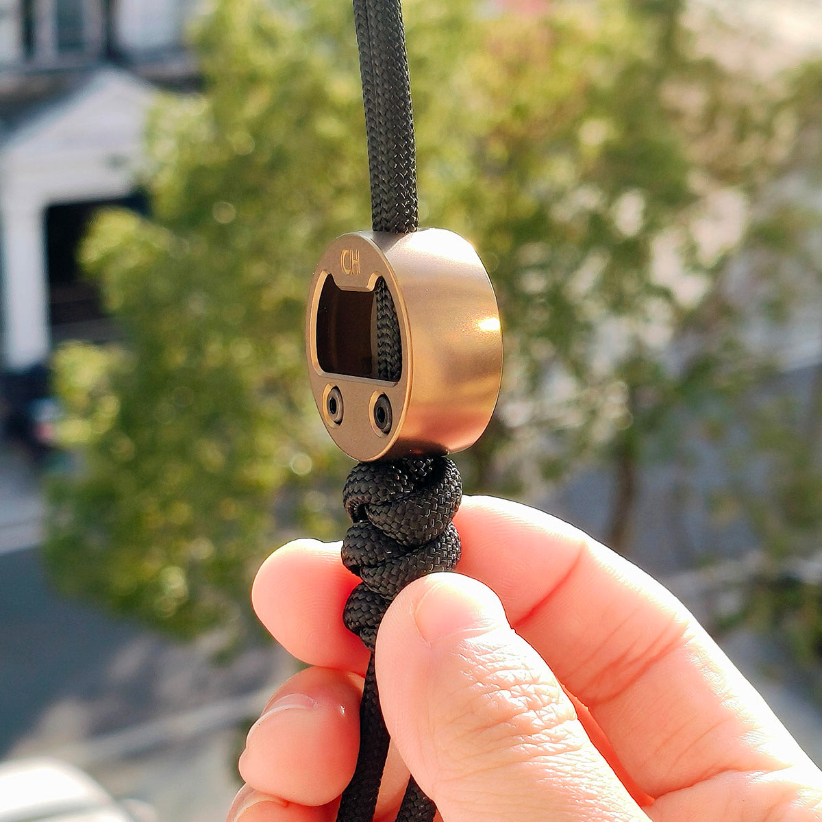 Cpprhd POP Bead Titanium Bottle Opener Limited Paracord Knife Lanyard Bead Anodized Brown