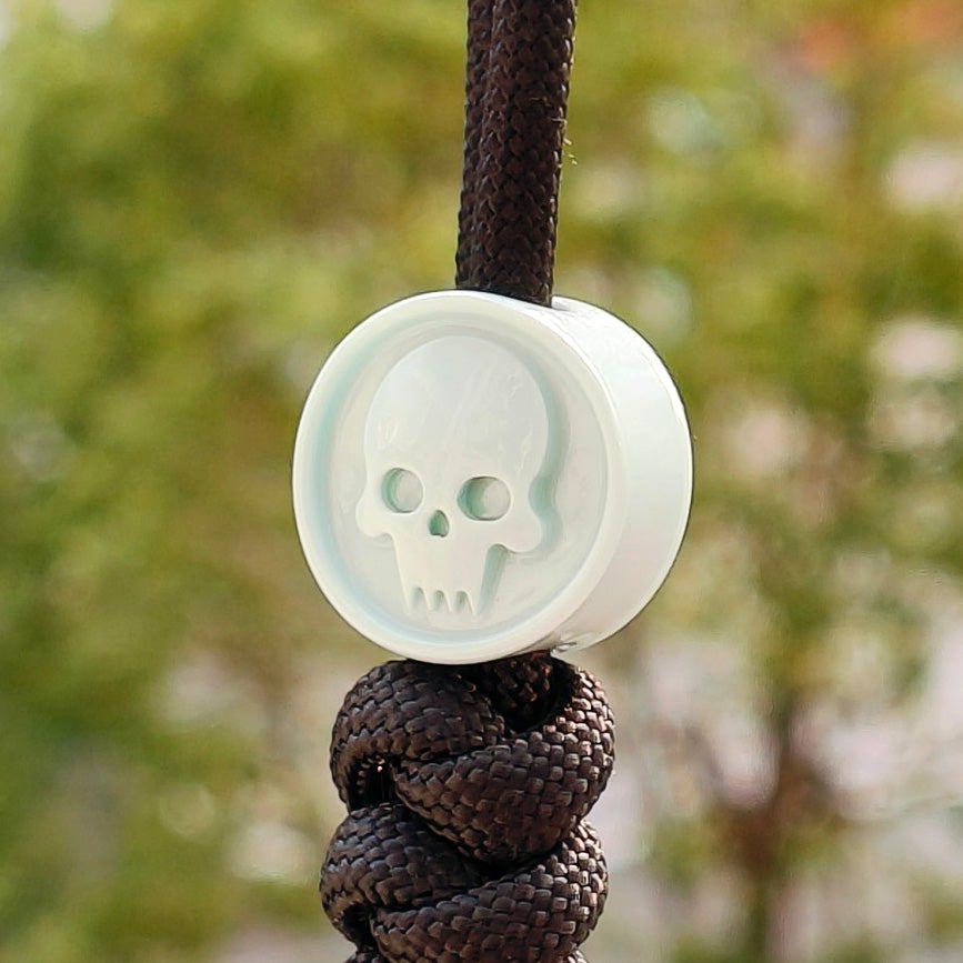 SnakeSword Resin Lanyard Beads Tiffany Blue Resin Skull Knives Beads 3 PCS