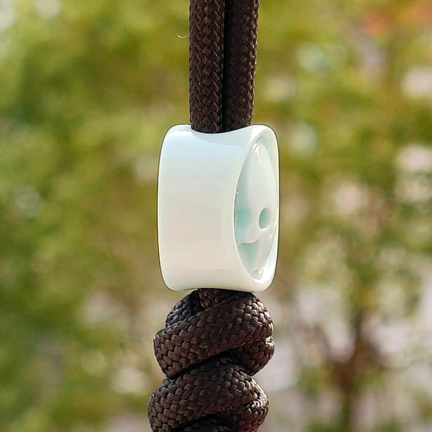 SnakeSword Resin Lanyard Beads Tiffany Blue Resin Skull Knives Beads 3 PCS