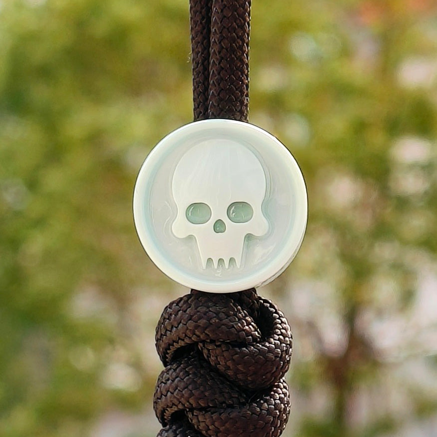 SnakeSword Resin Lanyard Beads Tiffany Blue Resin Skull Knives Beads 3 PCS