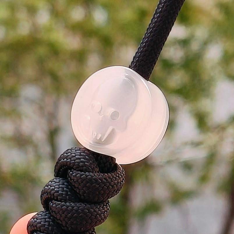 SnakeSword Resin Lanyard Beads White Resin Skull Knives EDC Beads 3 PCS