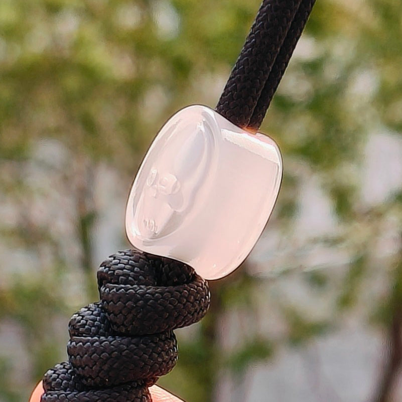 SnakeSword Resin Lanyard Beads White Resin Skull Knives EDC Beads 3 PCS