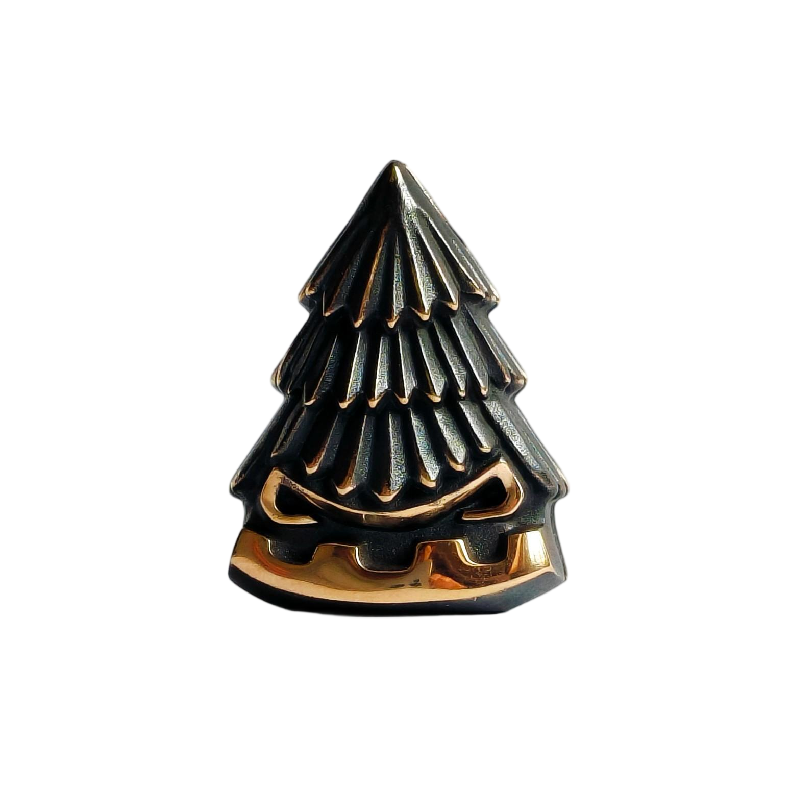 Alexander Peshkov ELKQ Christmas tree Brass lanyards beads Edc Pendant Knife Bead