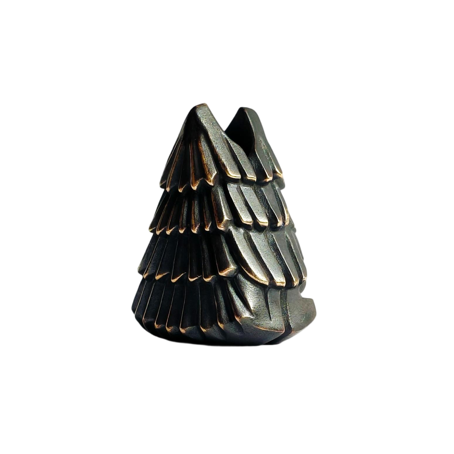 Alexander Peshkov ELKQ Christmas tree Brass lanyards beads Edc Pendant Knife Bead