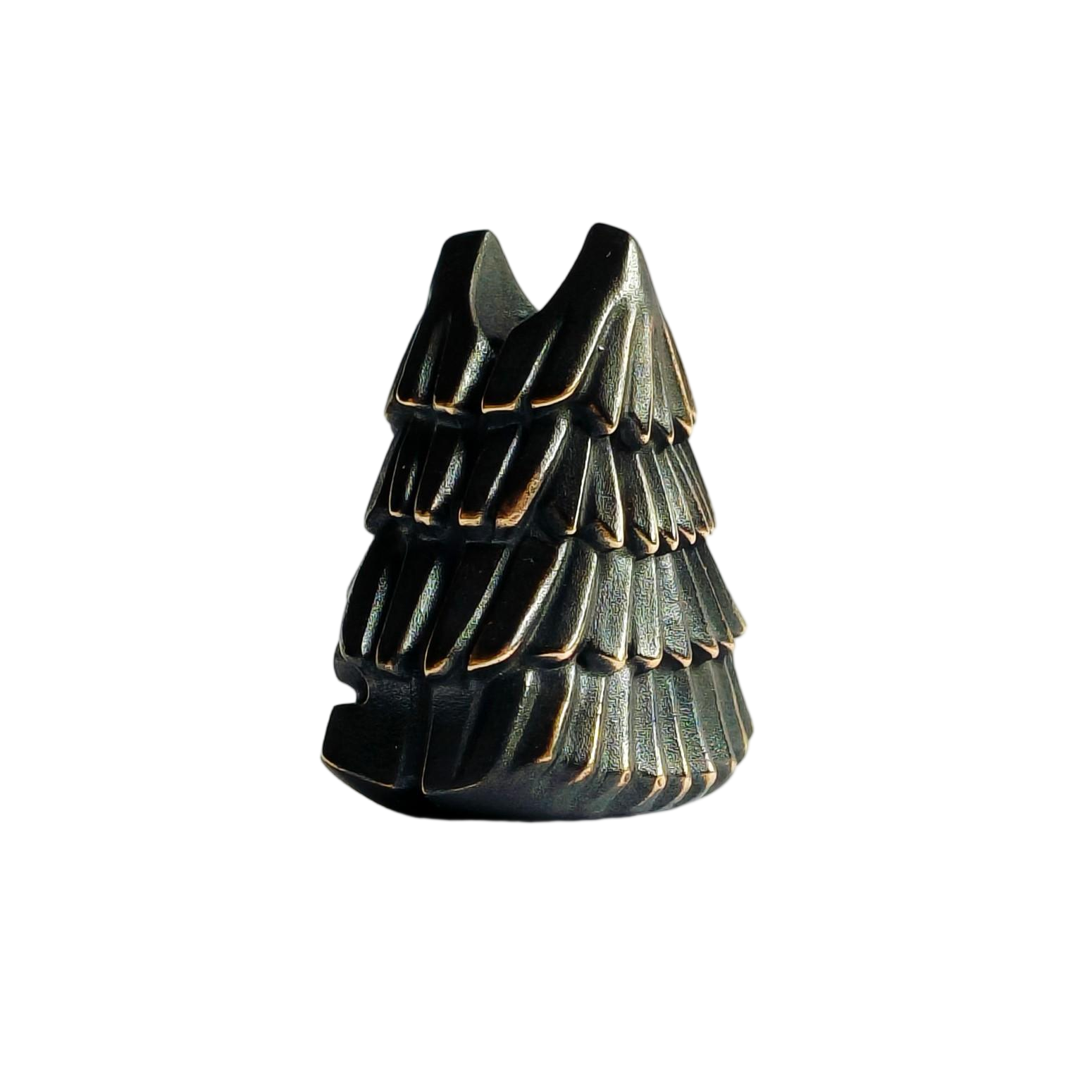 Alexander Peshkov ELKQ Christmas tree Brass lanyards beads Edc Pendant Knife Bead