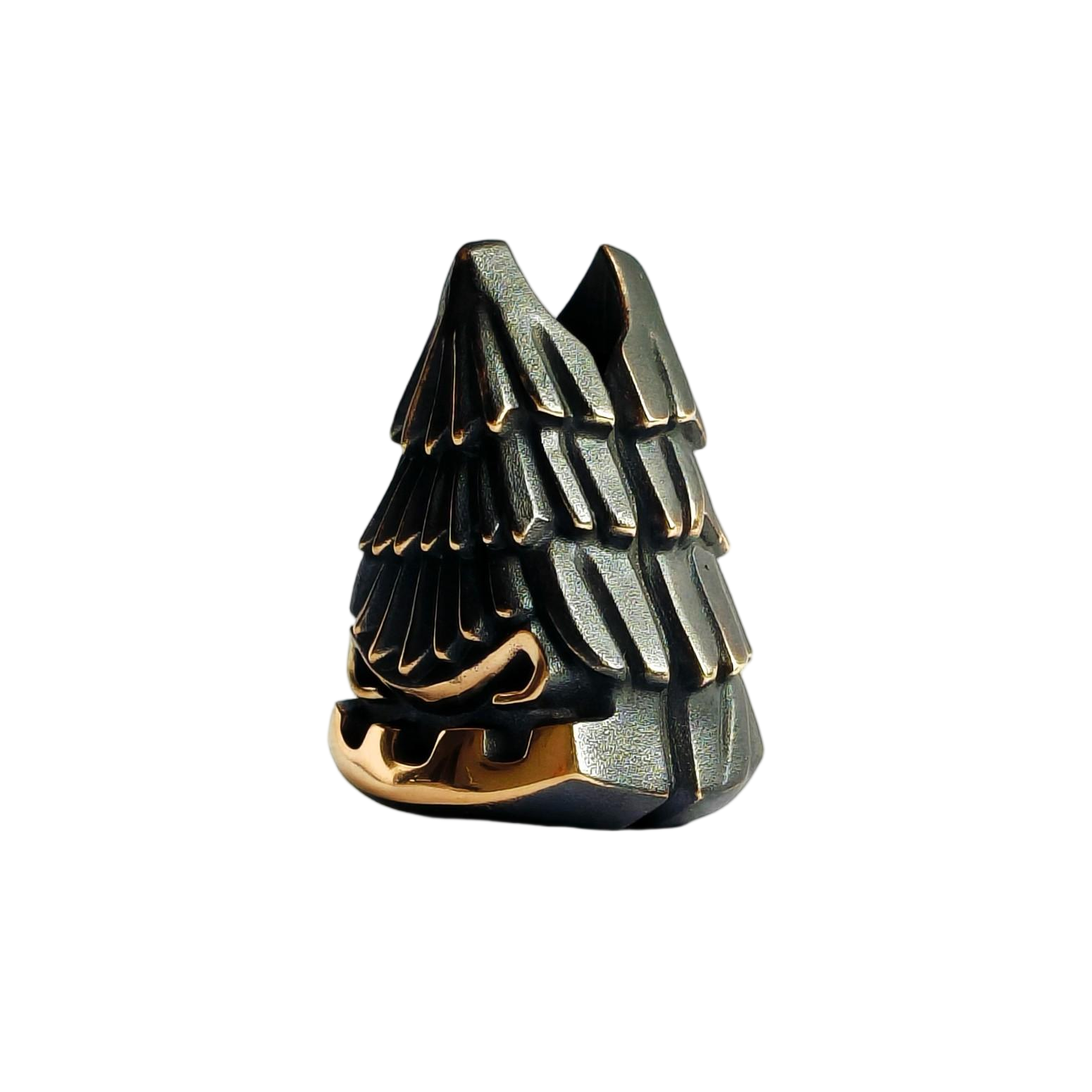 Alexander Peshkov ELKQ Christmas tree Brass lanyards beads Edc Pendant Knife Bead