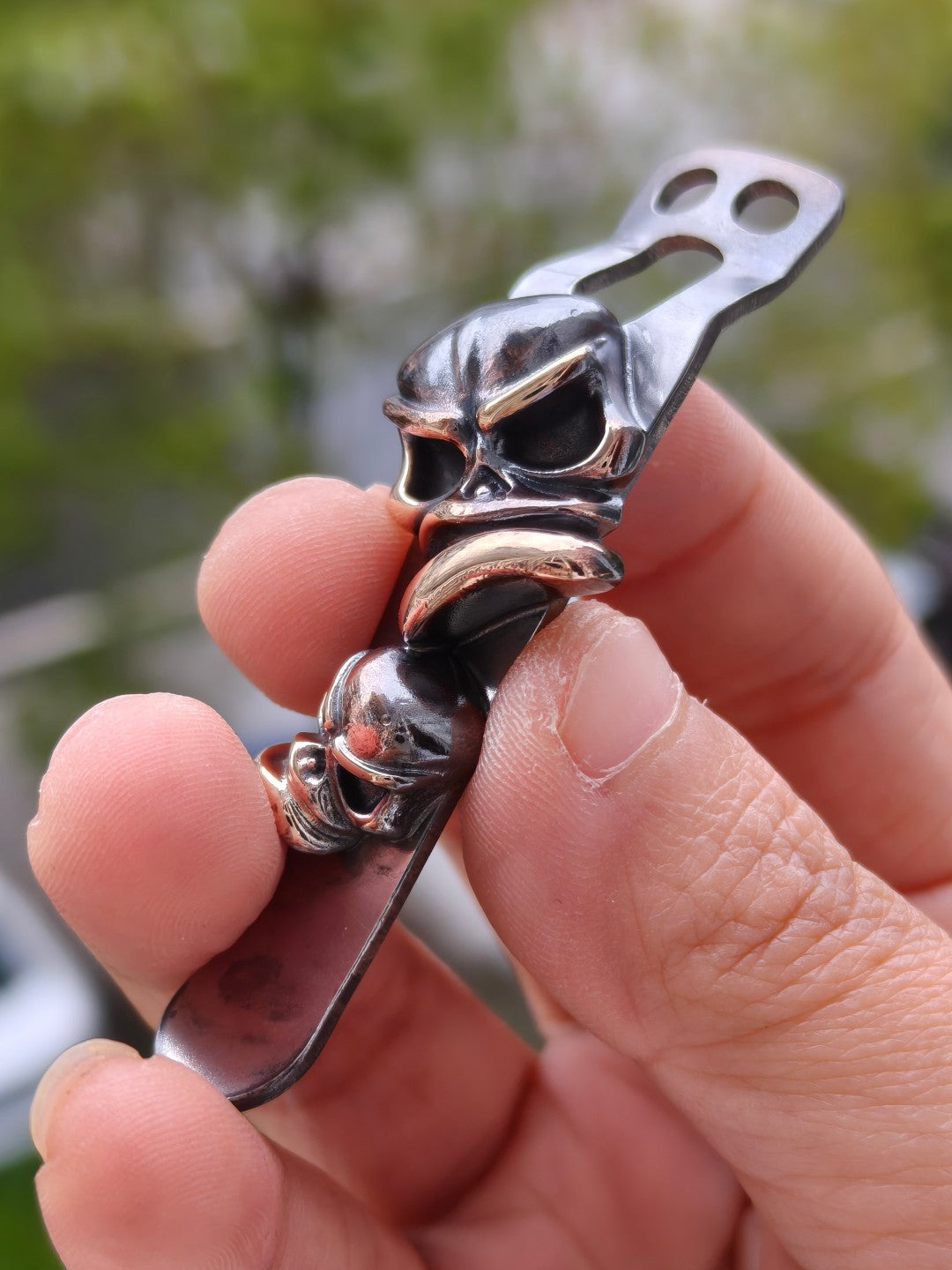 Cpprhd Skull Custom Flashlight Clip For Hanko, CWF, Laulima, Okluma