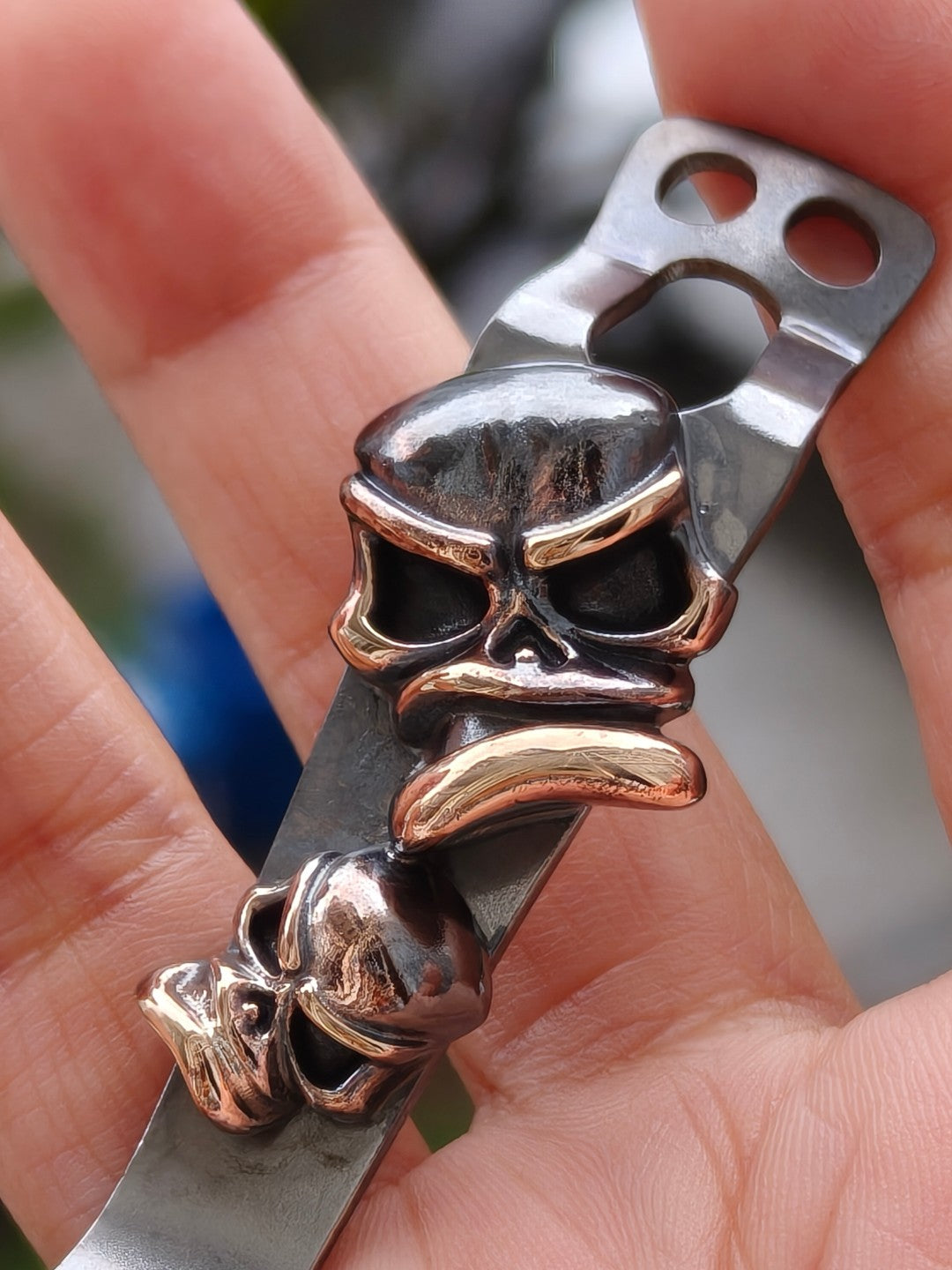 Cpprhd Skull Custom Flashlight Clip For Hanko, CWF, Laulima, Okluma