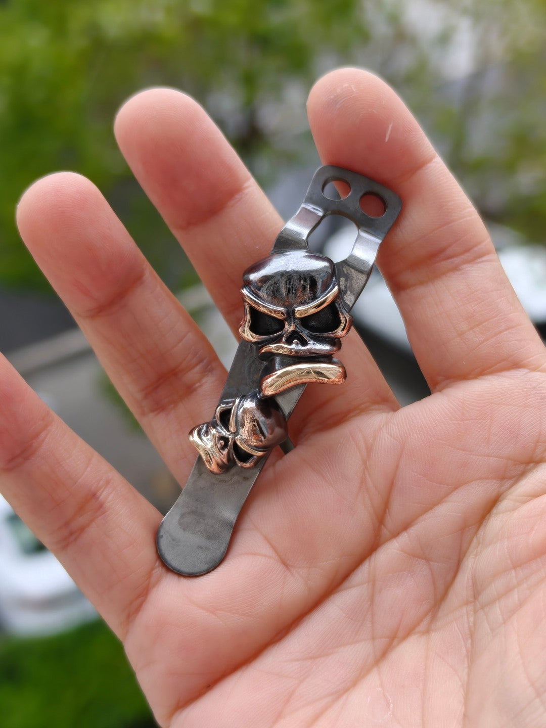 Cpprhd Skull Custom Flashlight Clip For Hanko, CWF, Laulima, Okluma