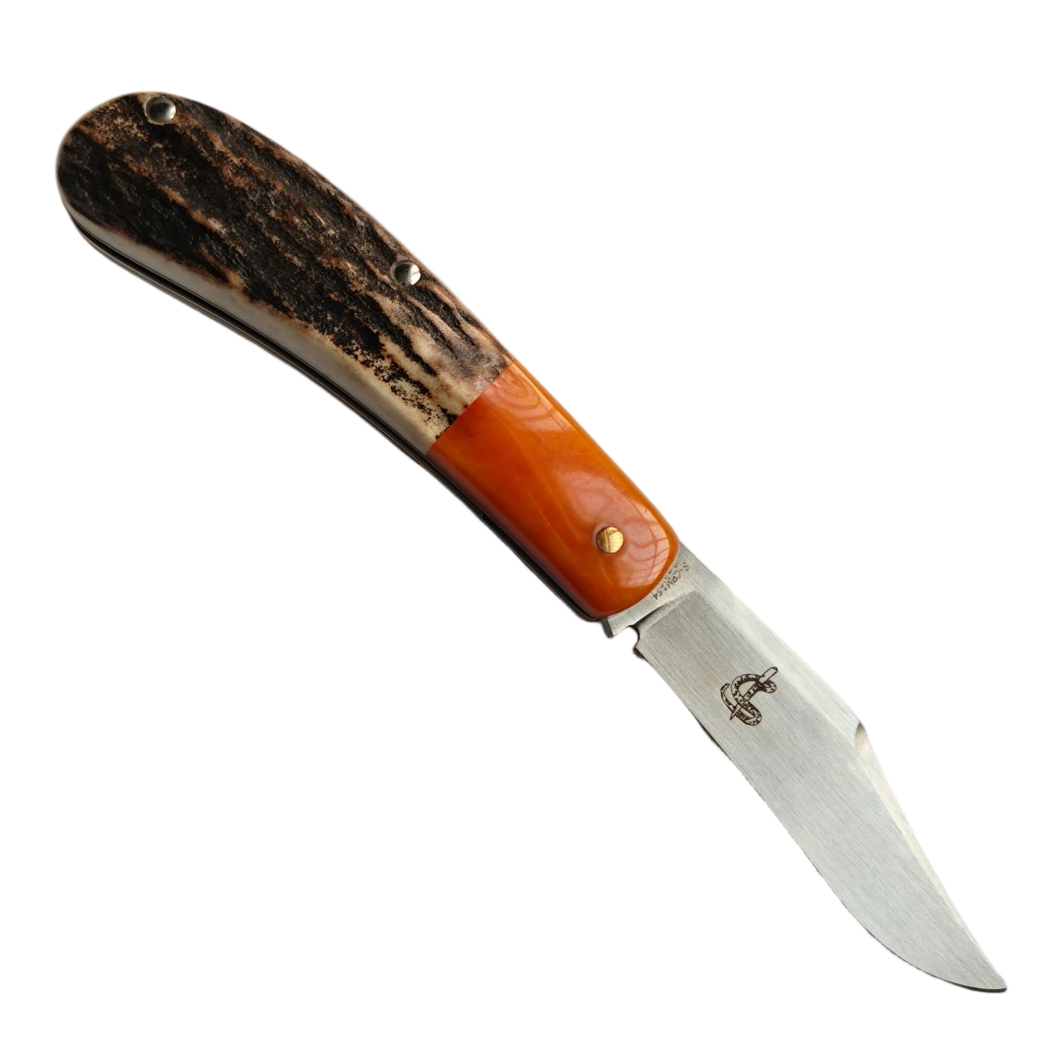 Sao Knife Pocket Knife CPM-154 Blade Deer antler stalk Handle SK260514-1