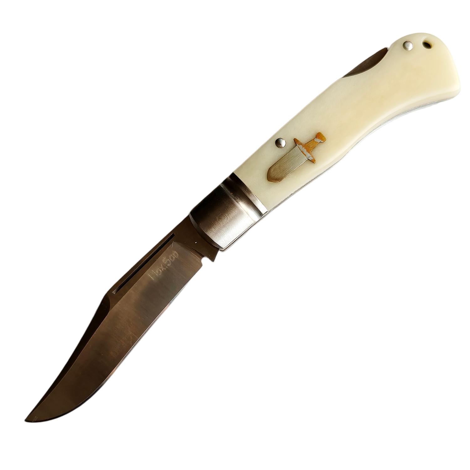 Sao Knife EDC Pocket Knife 14C28N Blade White Bone Handle Folding Knives