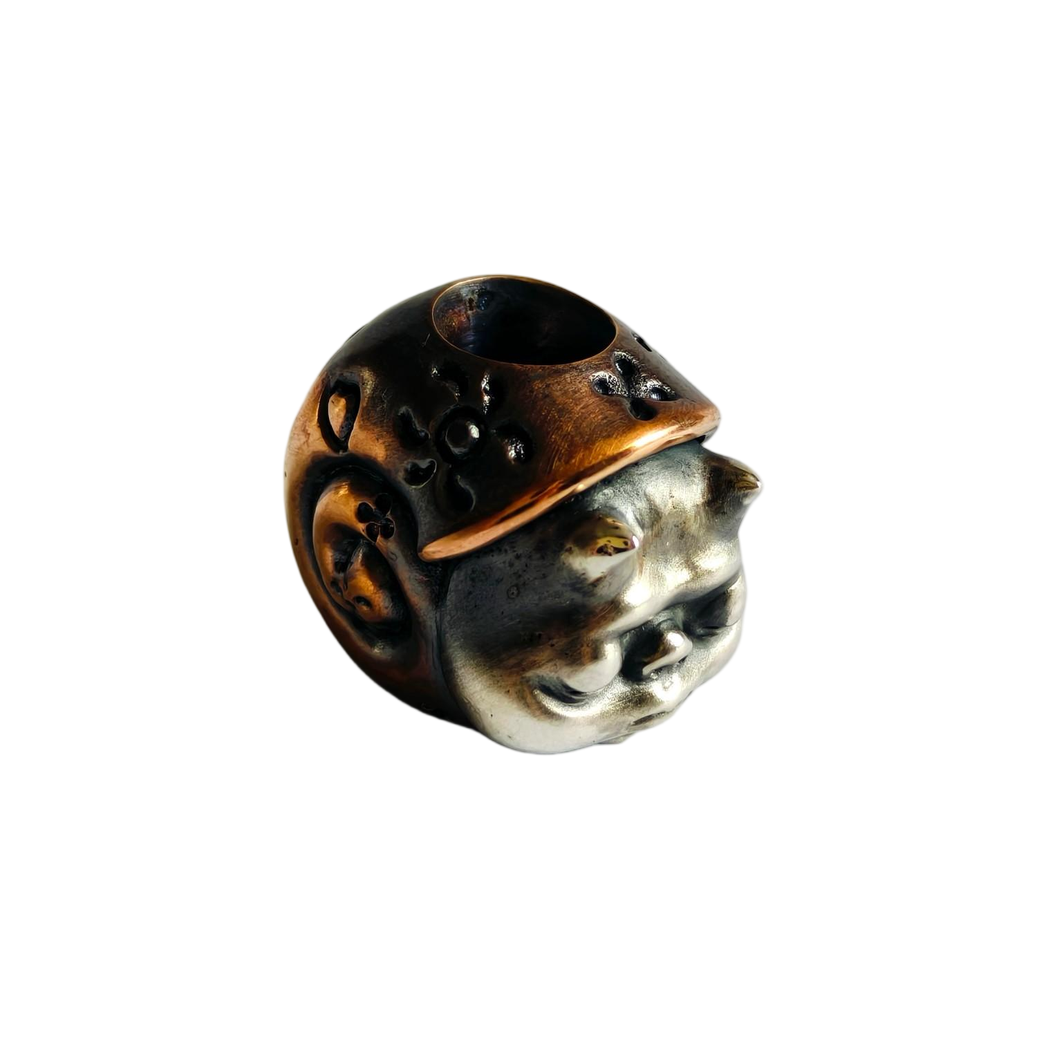 Phase Objects New Snail Bead Brass Silver Custom Knife lanyard bead Handmake