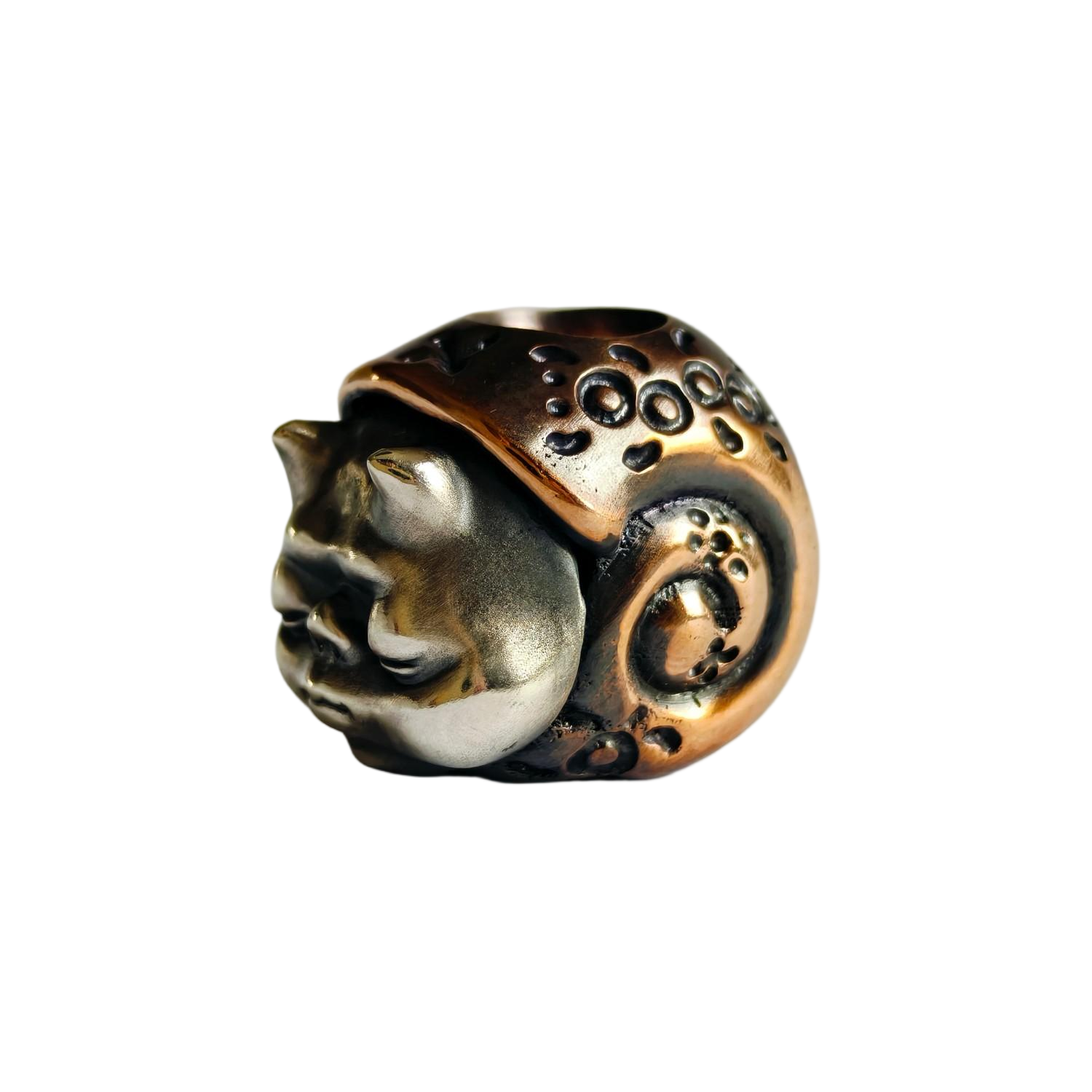 Phase Objects New Snail Bead Brass Silver Custom Knife lanyard bead Handmake