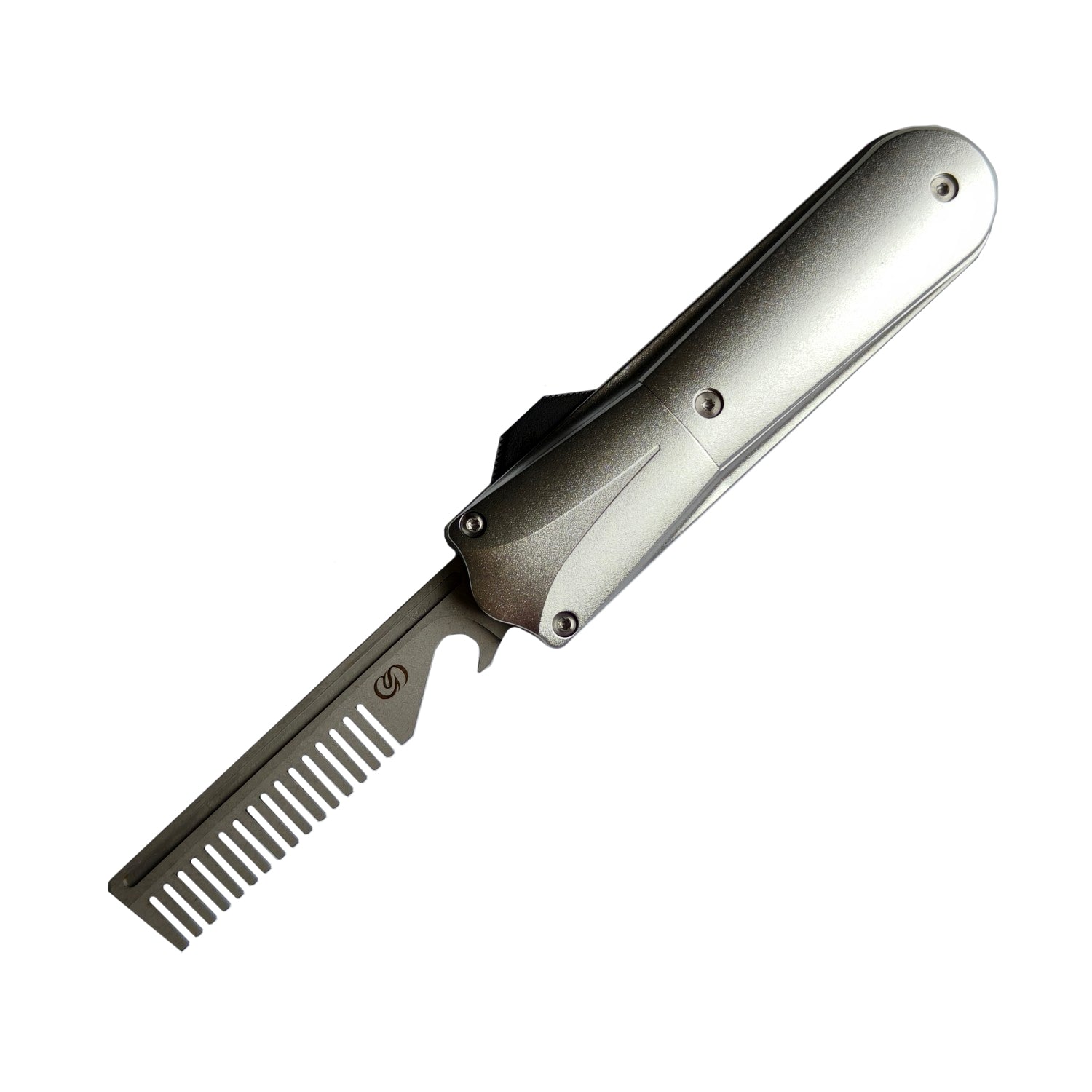 Sao Knife OTF Knife 14C28N Blade Comb Aluminum Handle Bone Patch