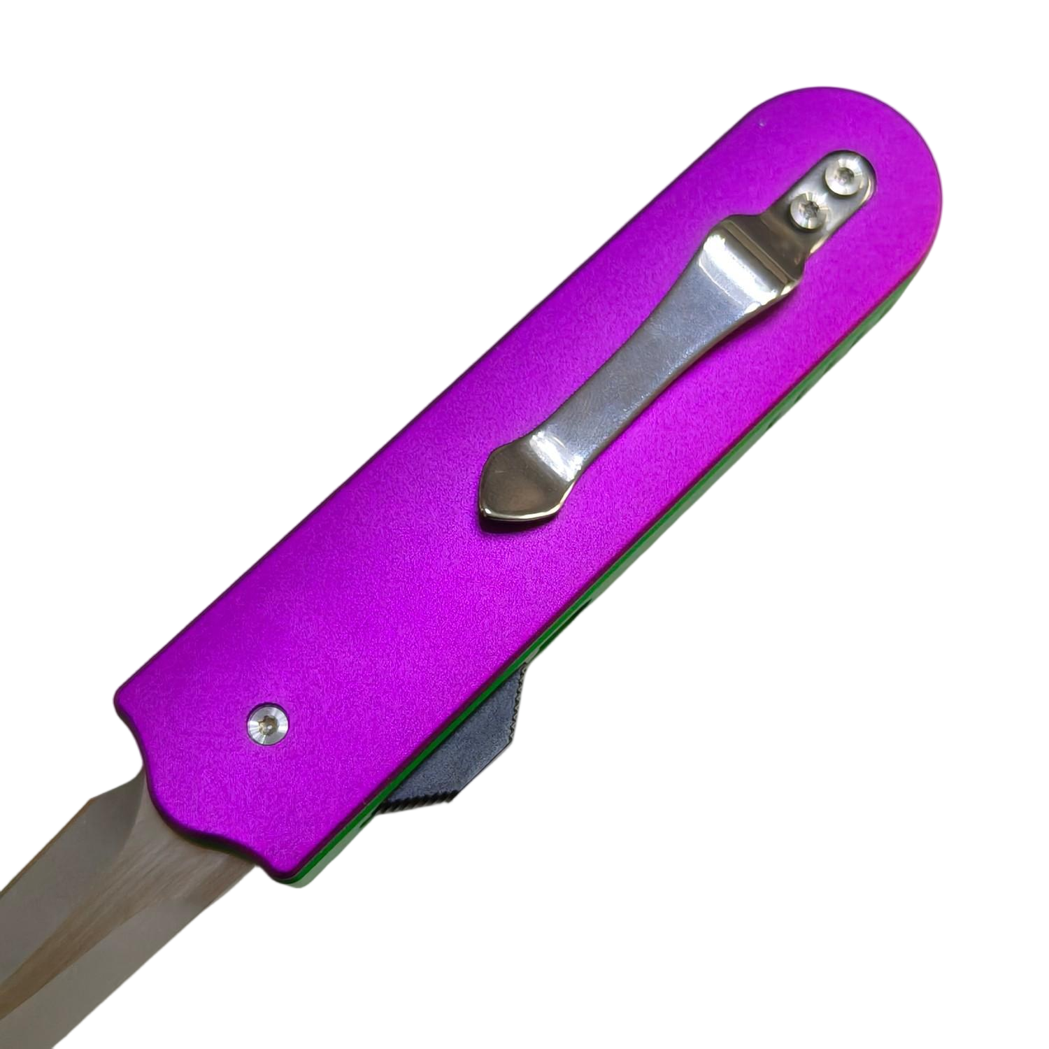 Sao Squid OTF knife spec reference — top-down view showing blade length 60mm, handle length 95mm and 2.0mm thickness.