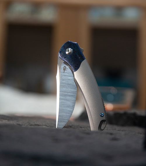 Bestech Supernova BT2111D M390 Blade Titanium+Zirconium Timascus Bolster Handle Liner lock Folding Knife