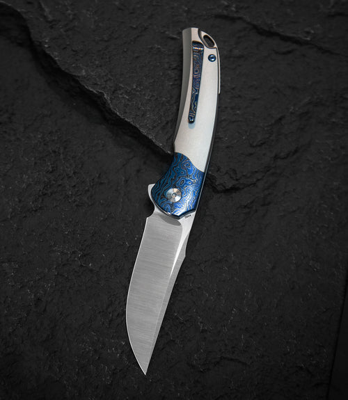 Bestech Supernova BT2111D M390 Blade Titanium+Zirconium Timascus Bolster Handle Liner lock Folding Knife