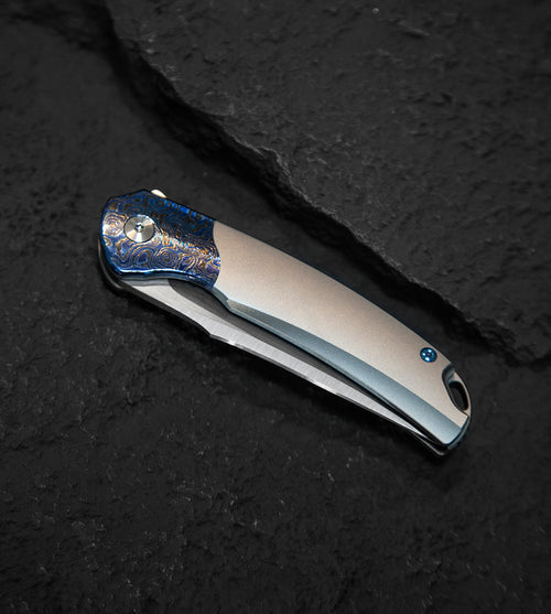 Bestech Supernova BT2111D M390 Blade Titanium+Zirconium Timascus Bolster Handle Liner lock Folding Knife