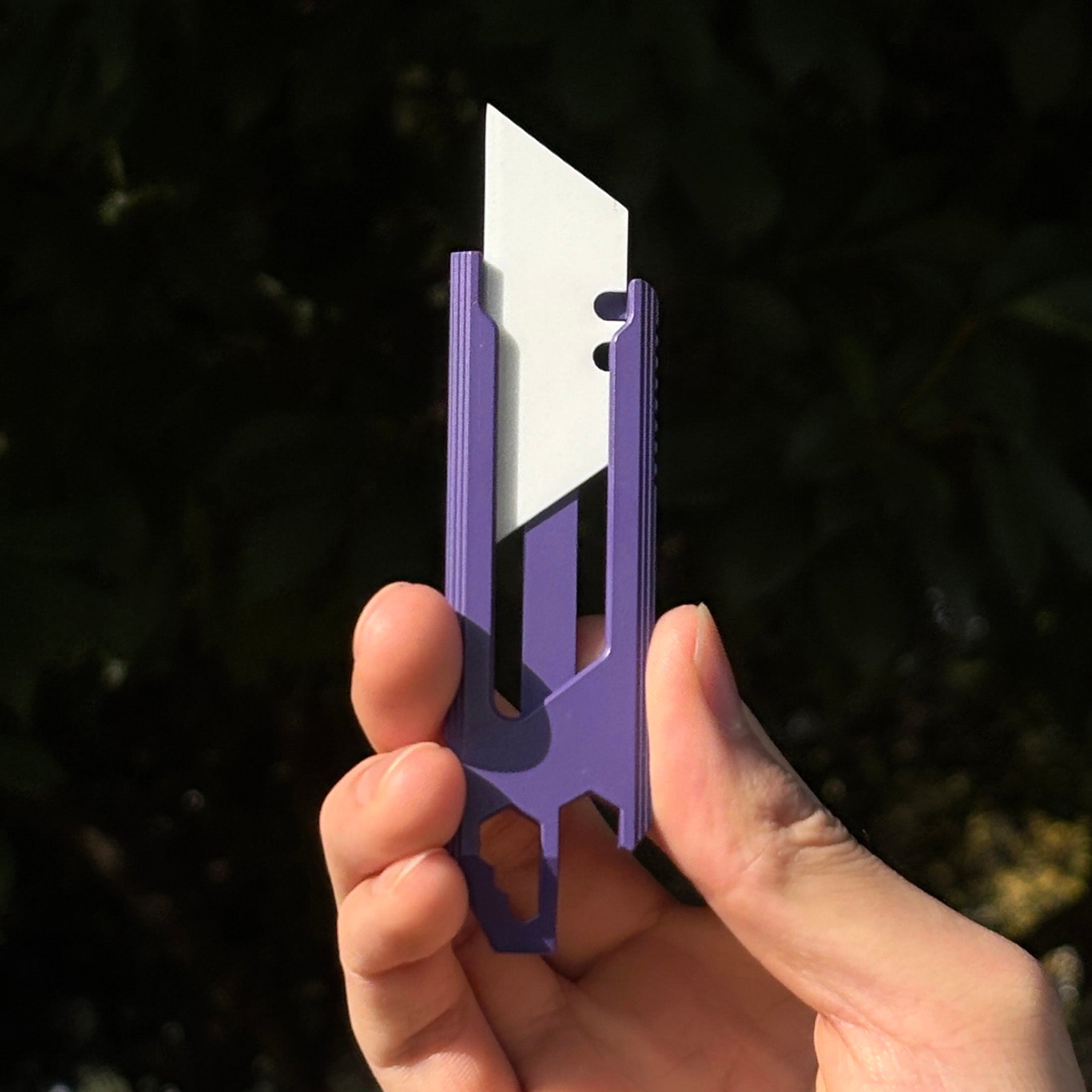 SnakeSword Honey Badger Utility Knife II Pro Titanium Multi-Tool EDC Knife Purple