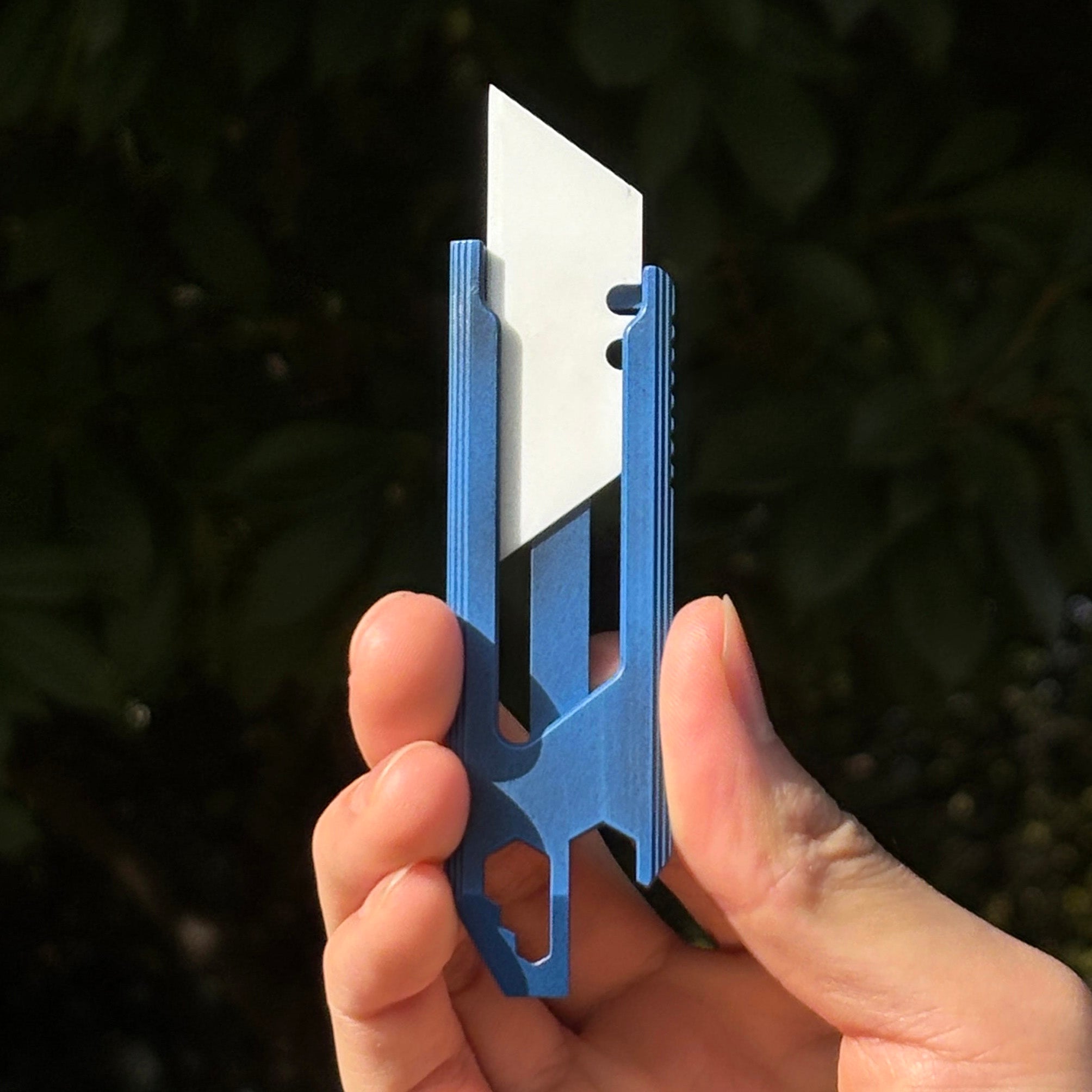 SnakeSword Honey Badger II Pro Titanium Multi-Tool Utility Knife EDC Tools Distressed Blue