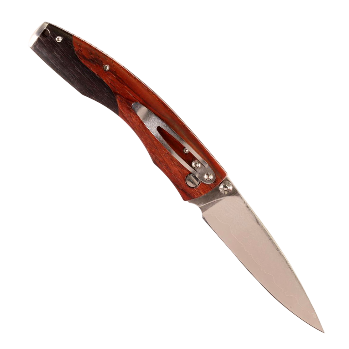 Mcusta Folding Knives MC-0171D VG Damascus Blade Cocobolo Ebony Wood Handle Liner Lock