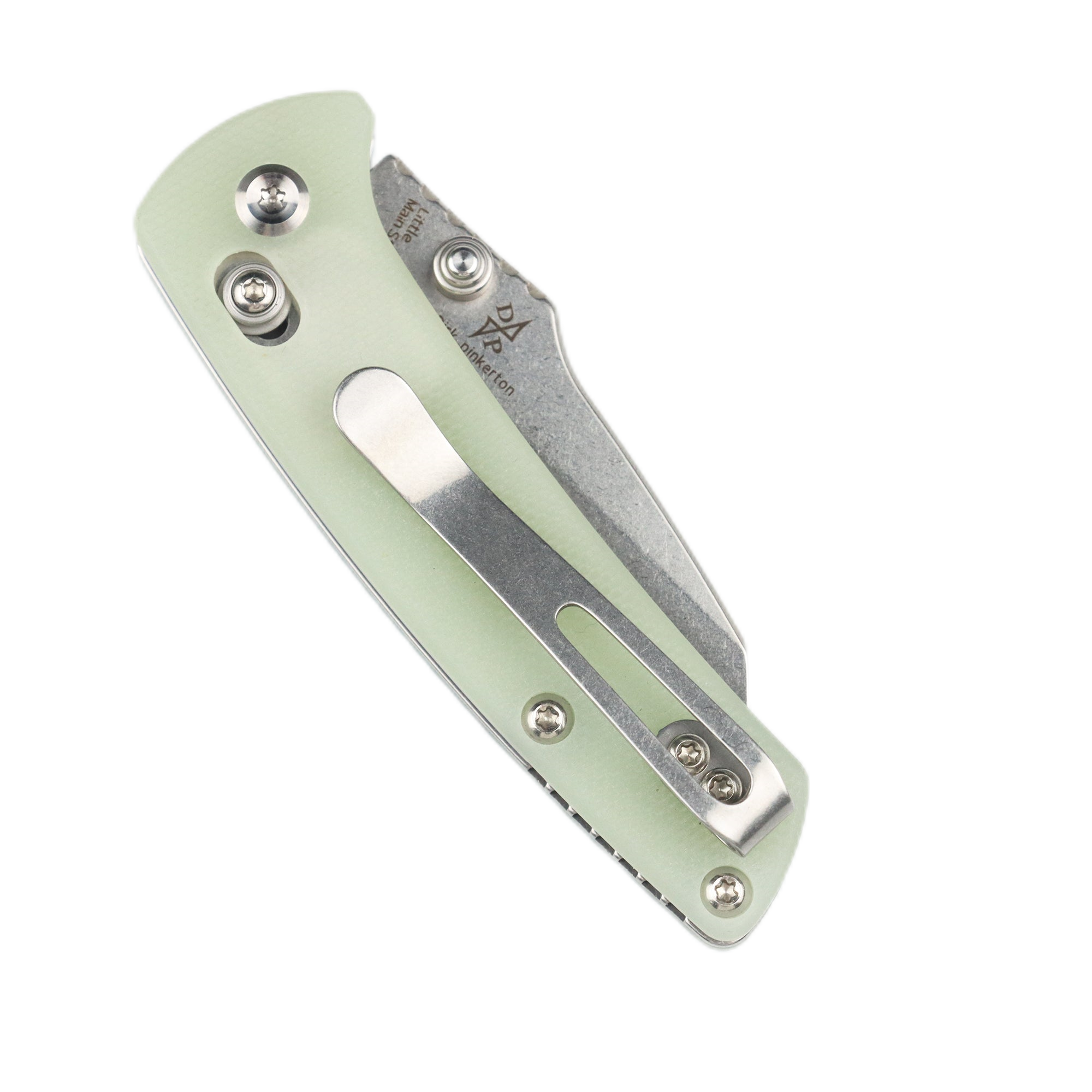 Kansept Little Main Street T2015V5 154CM Blade Jade G10 Handle Crossbar Lock Folding Knife