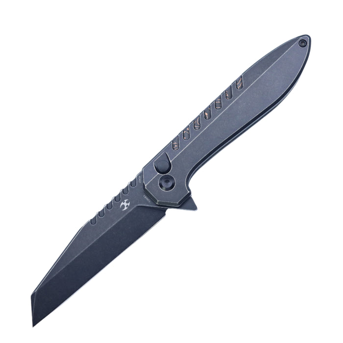 KANSEPT Kosame T1093F3 154CM Blade Titanium Handle Button Lock