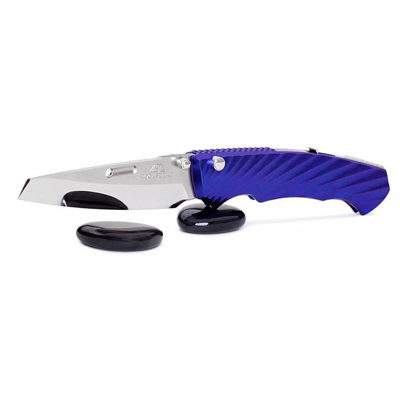 Rockstead RYO H-ZDP (BL) ZDP189 Blade Blue DLC Titanium Handle Button Lock