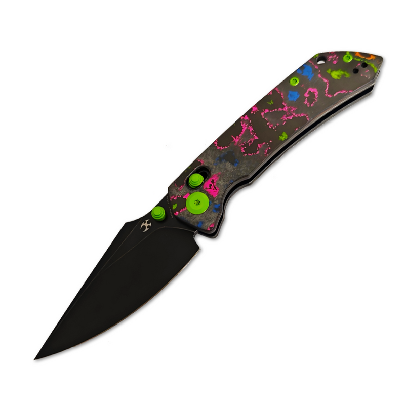 Kansept Fenrir K1034V4 CPM-S35VN Blade 80S Camo Carbon Fiber Handle Crossbar Lock Folding Knife