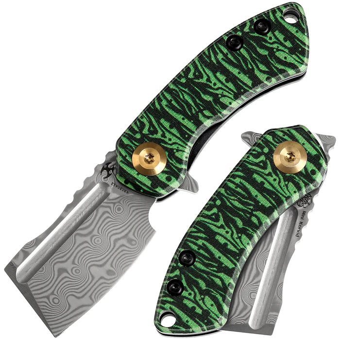 Kansept Mini Korvid K3030A12 Flipper Knife Damascus Blade G10 Handle Liner Lock