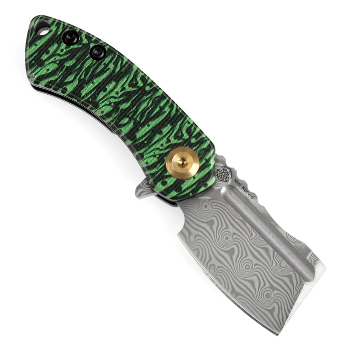 Kansept Mini Korvid K3030A12 Flipper Knife Damascus Blade G10 Handle Liner Lock