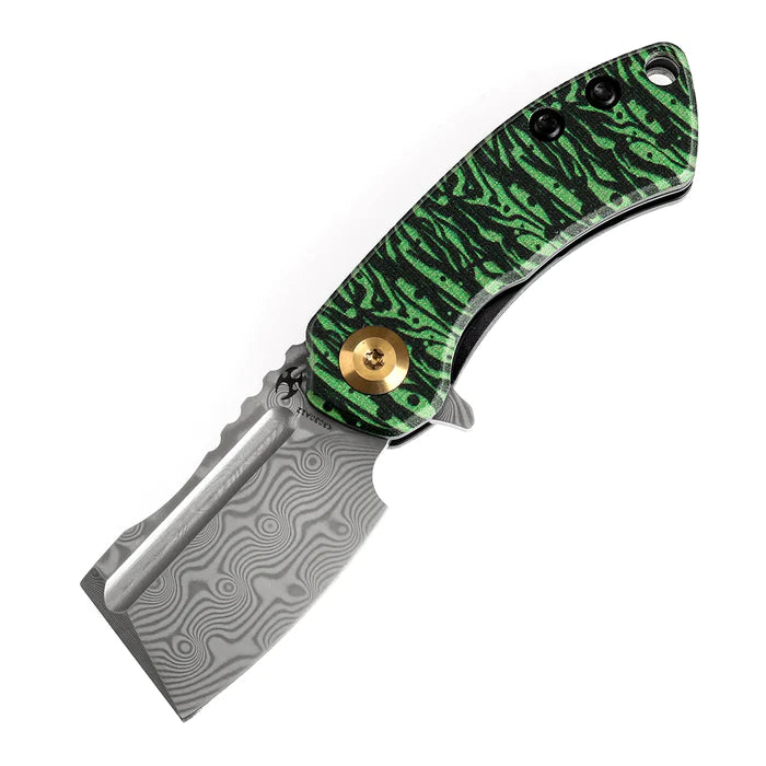 Kansept Mini Korvid K3030A12 Flipper Knife Damascus Blade G10 Handle Liner Lock