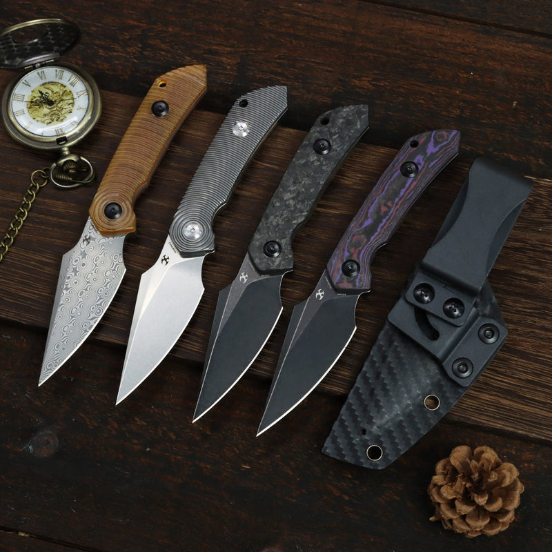 Kansept Fenrir KG3034A1 Damascus Blade PEI Handle Fixed Blade Knife