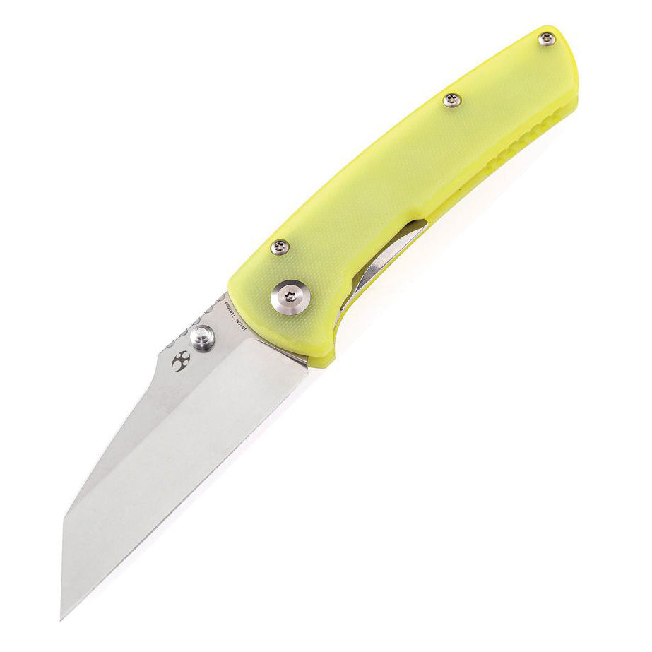 KANSEPT Main Street T1015B3 154CM Blade Yellow G10 Handle Crossbar Lock