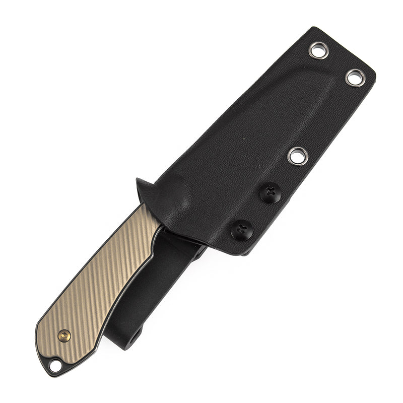 Kansept Valk G019A2 Blackwash Nitro-V Blade Light Sand G10 Handle Fixed Blade Knife