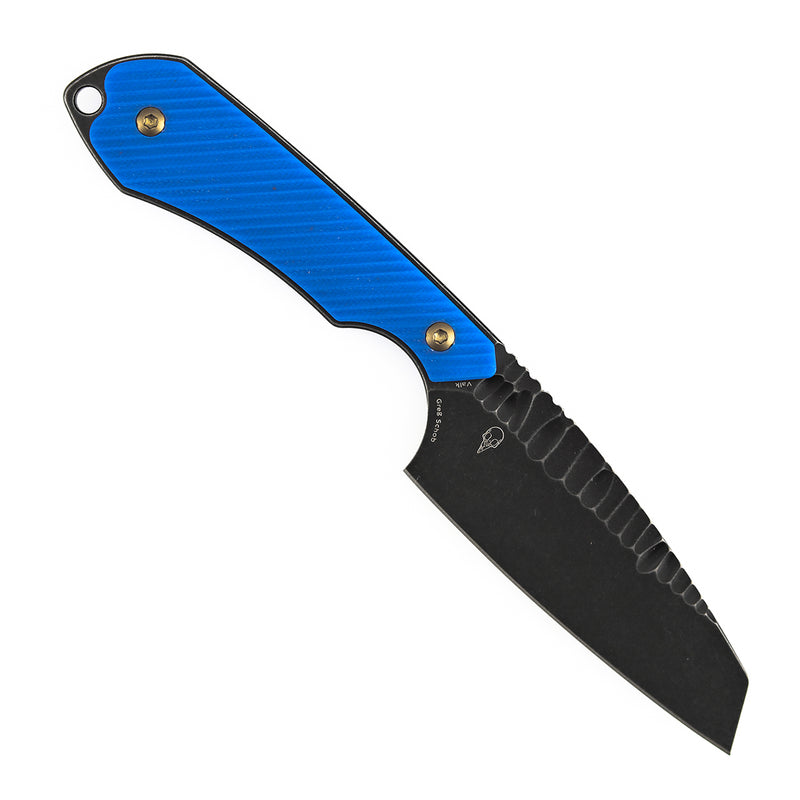 Kansept Valk G019A4 Blackwash Nitro-V Blade Dark Blue G10 Handle Fixed Blade Knife