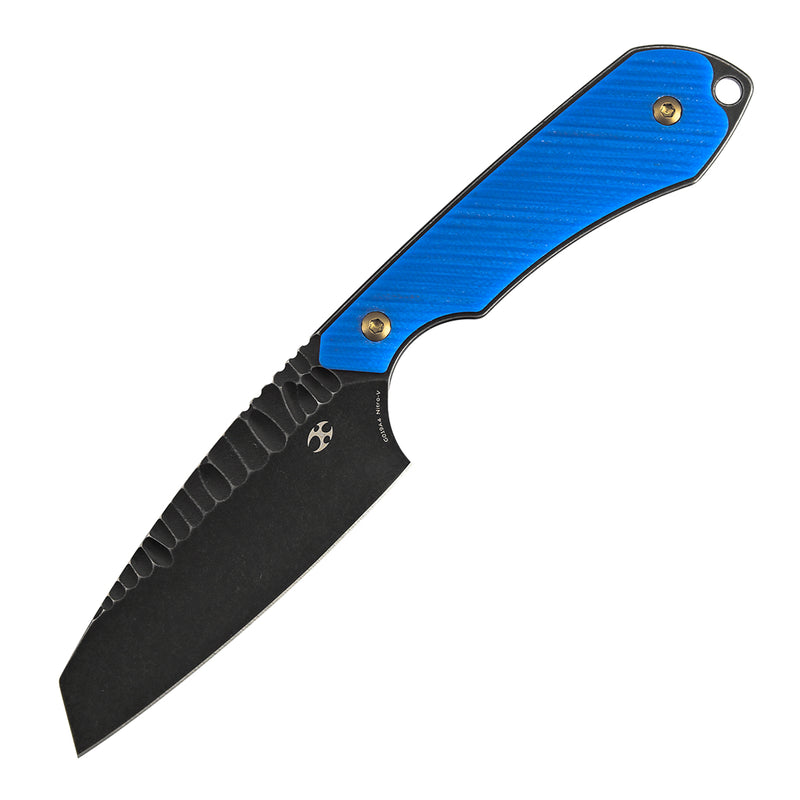 Kansept Valk G019A4 Blackwash Nitro-V Blade Dark Blue G10 Handle Fixed Blade Knife