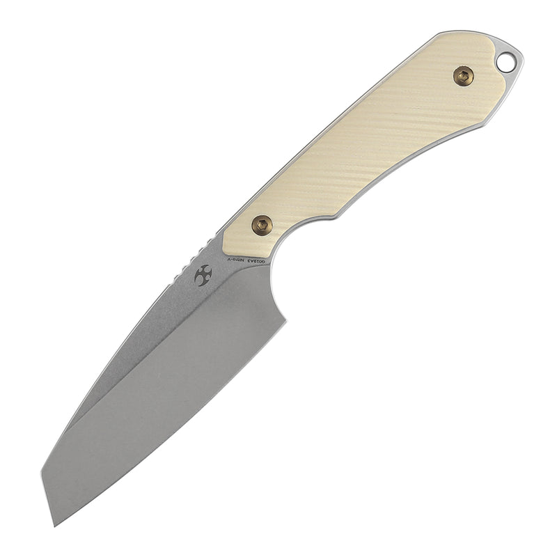 Kansept Valk G019A3 Stonewashed Nitro-V Blade Ivory G10 Handle Fixed Blade Knife