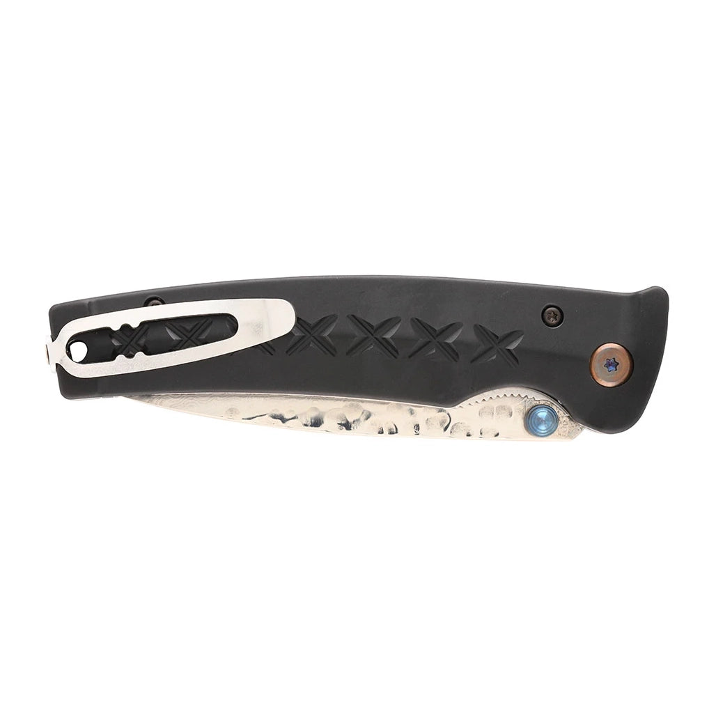 Mcusta MC-0161D Fusion VG-10 Core Damascus Blade Black Aluminum Handle Liner Lock Folding Knife