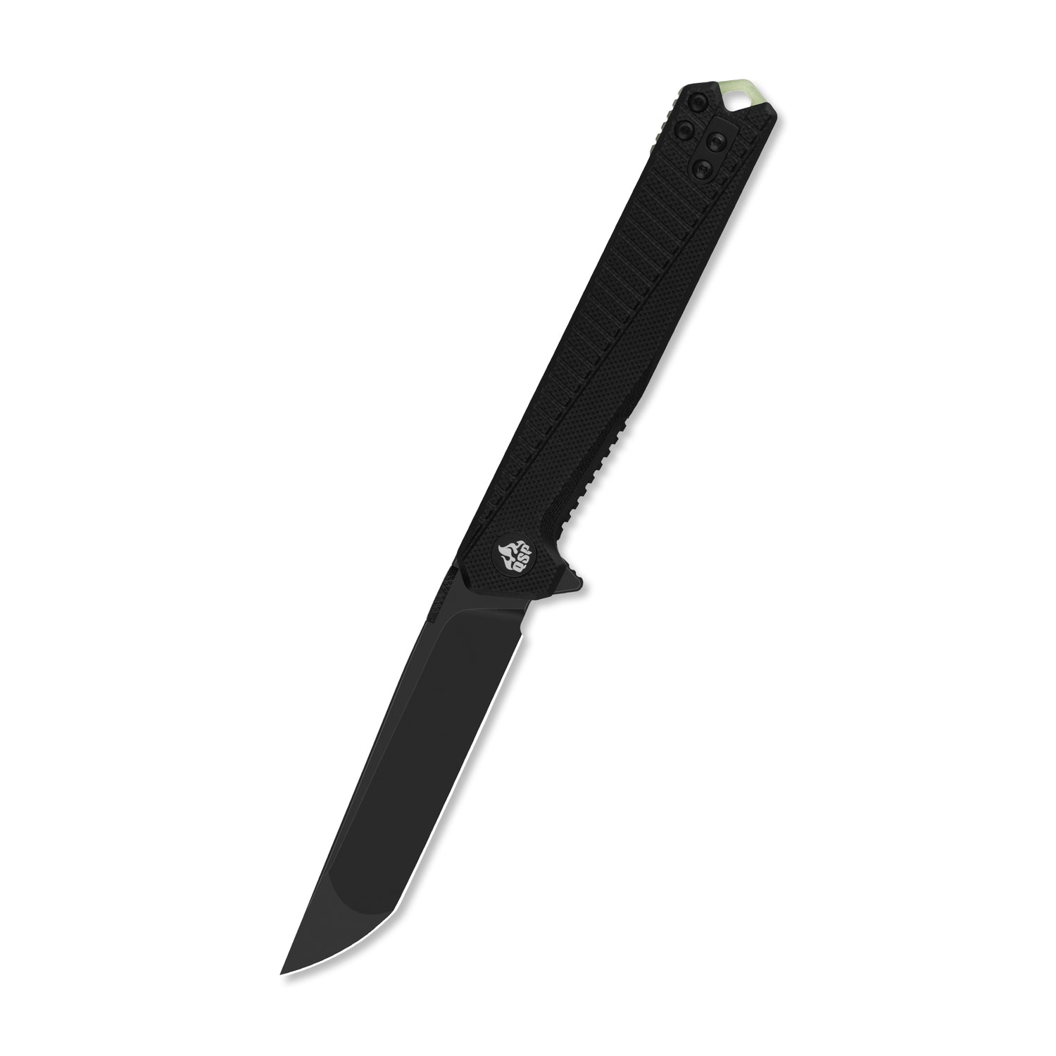 QSP Mantis QS176-A2 Black Washed Nitro-V Blade Black G10 Handle Liner Lock Folding Knife
