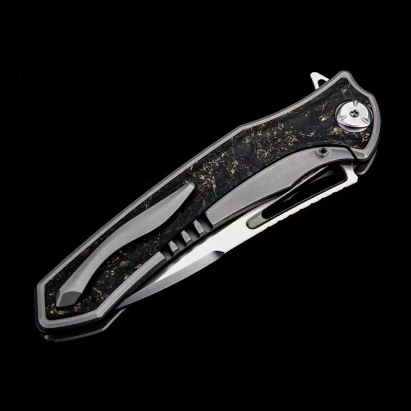 Maxace Knives Amber-III MCA301 M390 Blade Titanium Carbon fibre Handle Pocket Knife Frame Lock
