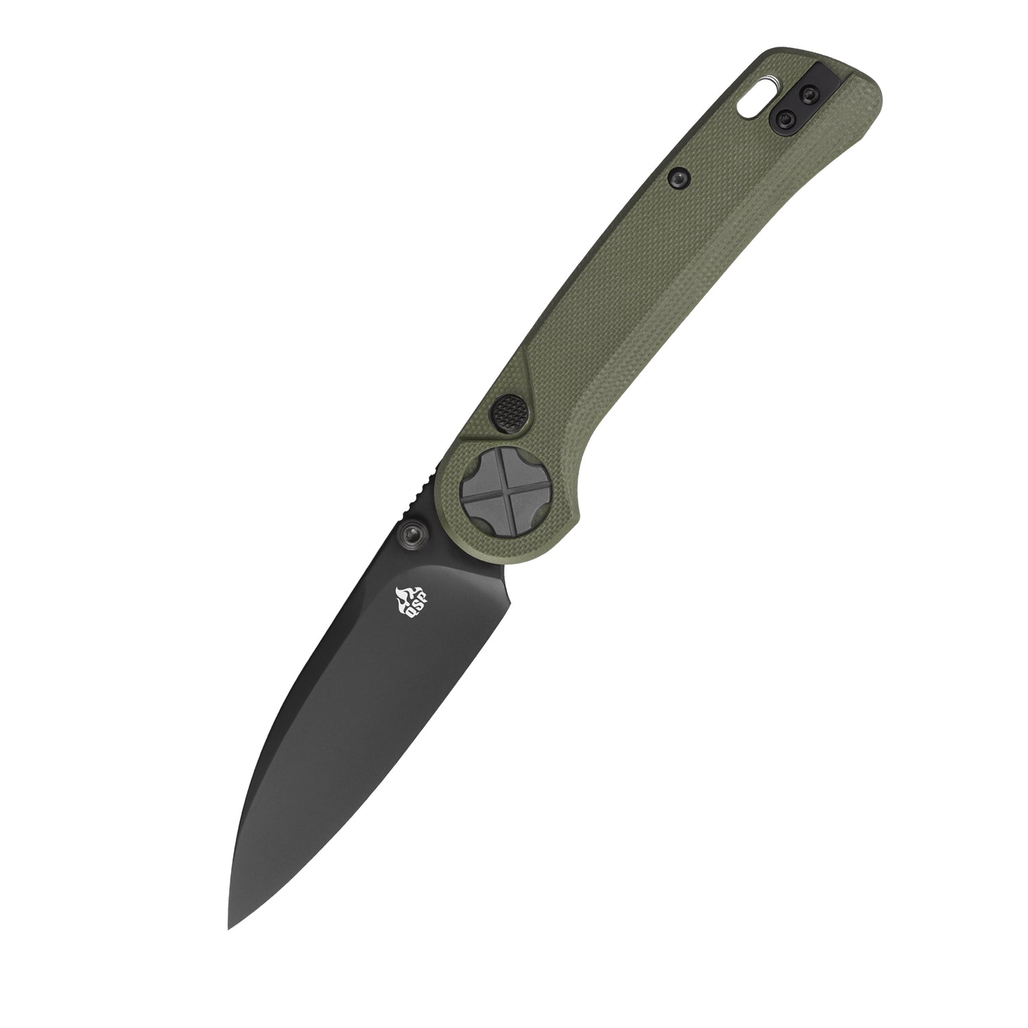 QSP Orca QS179-D2 10Cr15MoV Blade Green G10 Handle Button Liner Lock Folding Knife