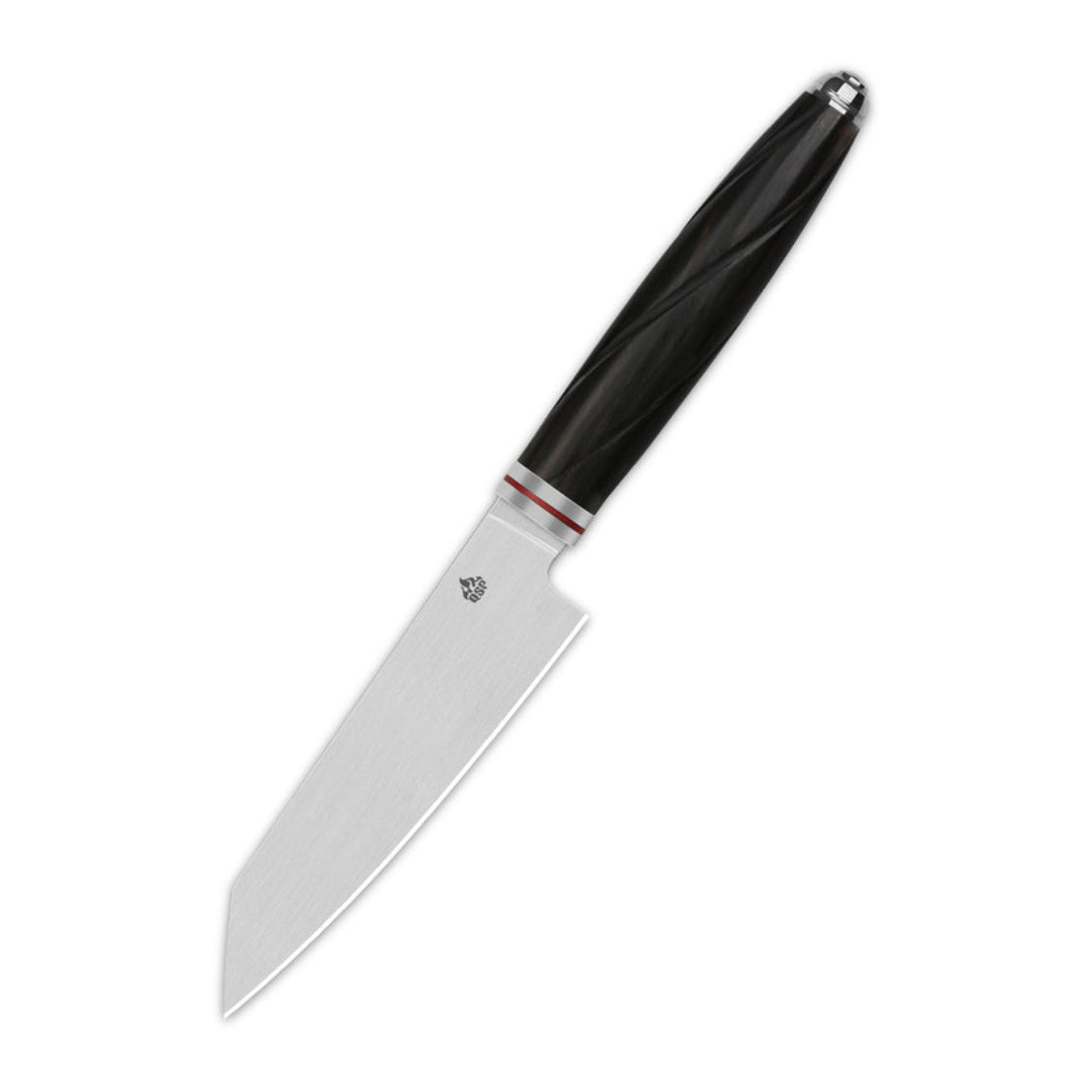 QSP Cuchillo de cocina QS-KK-005A Cuchillos para pelar Kiritsuke de 4'' con hoja 14C28N y mango de madera de ébano Serie Mulan