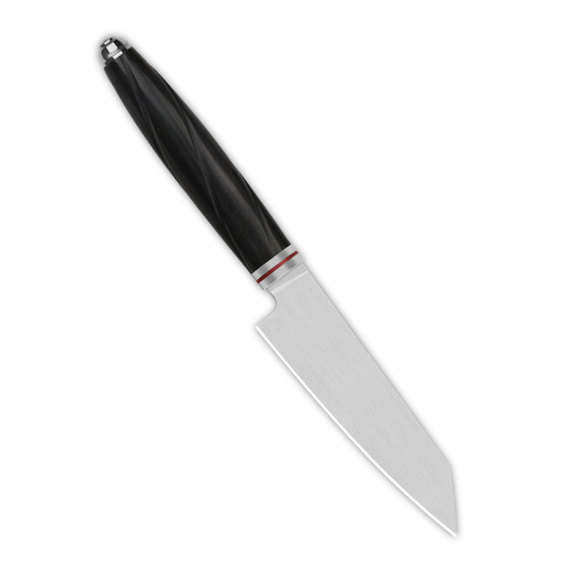 QSP Cuchillo de cocina QS-KK-005A Cuchillos para pelar Kiritsuke de 4'' con hoja 14C28N y mango de madera de ébano Serie Mulan