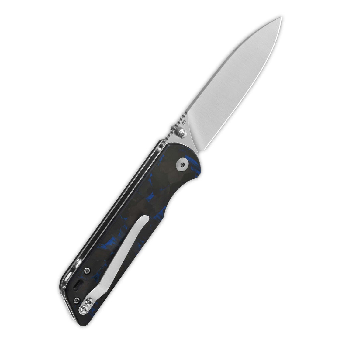 QSP Parrot V2 QS102-H V2 D2 Blade Shredded CF overlay G10 Handle Liner Lock Pocket knife