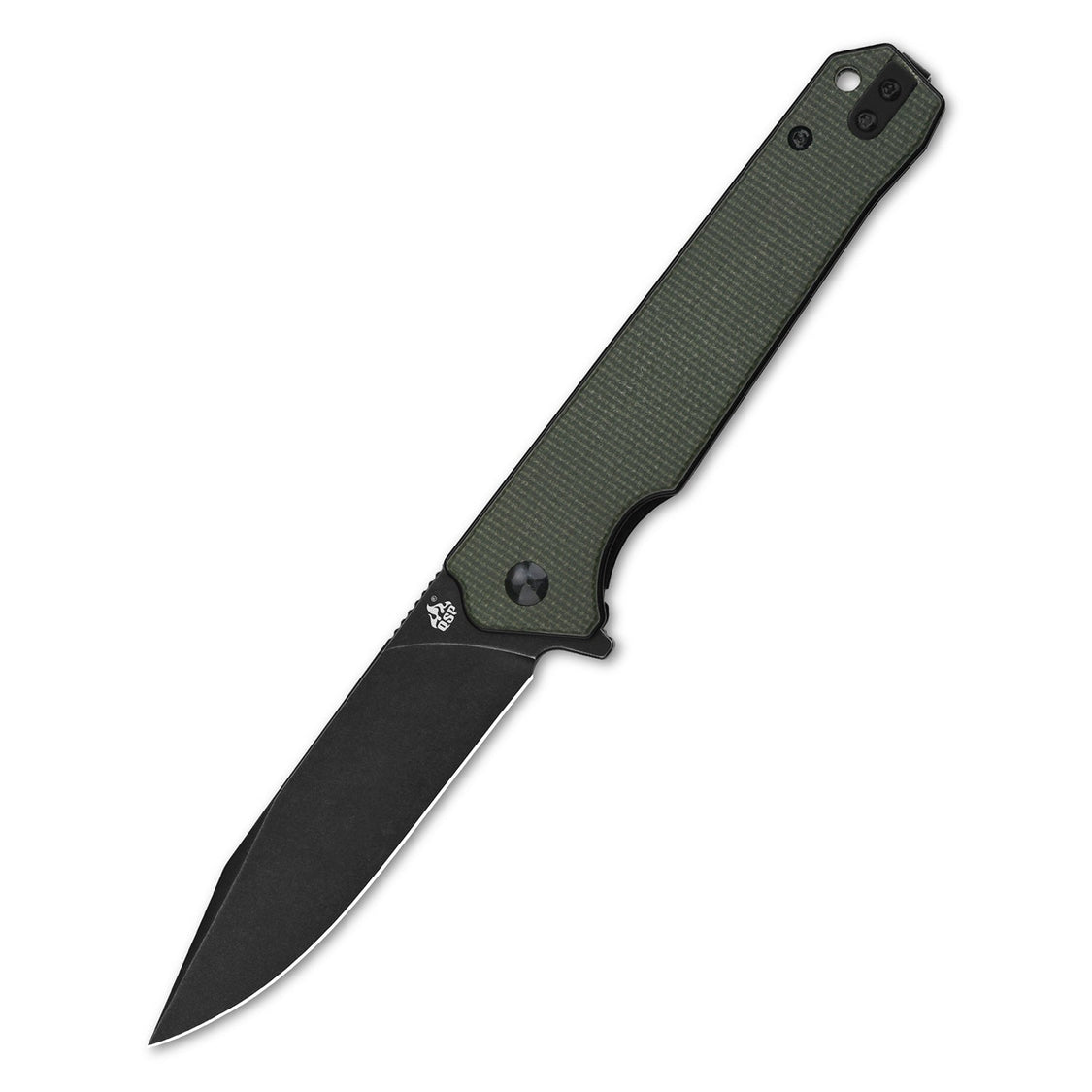 QSP Mamba V2 QS111-I2 D2 Blade Green Micarta Handle Liner Lock Pocket Knife